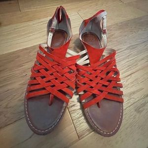 Red Sam Edelman sandals
